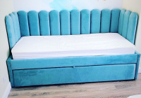 Детская кровать раскладная из вельвета - masterskay-mebely.ru - Екатеринбург