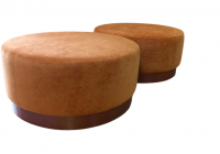 Пуф круглый на металлическом цоколе - masterskay-mebely.ru - Екатеринбург