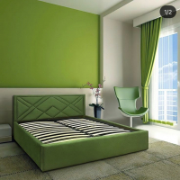 Кровать с мягким изголовьем светло-зеленая - masterskay-mebely.ru - Екатеринбург