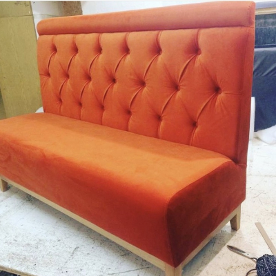 Диван для кафе оранжевый - masterskay-mebely.ru - Екатеринбург