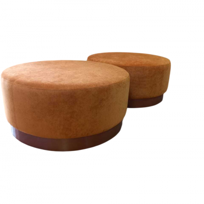 Пуф круглый на металлическом цоколе - masterskay-mebely.ru - Екатеринбург