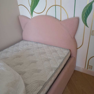 Детская мягкая кровать "Киска" вариант 2 - masterskay-mebely.ru - Екатеринбург